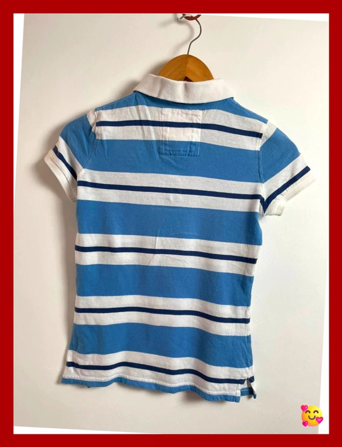 Polo Hollister – Femme – Taille M – Bleu et blanc – Très bon état - photo numéro 3