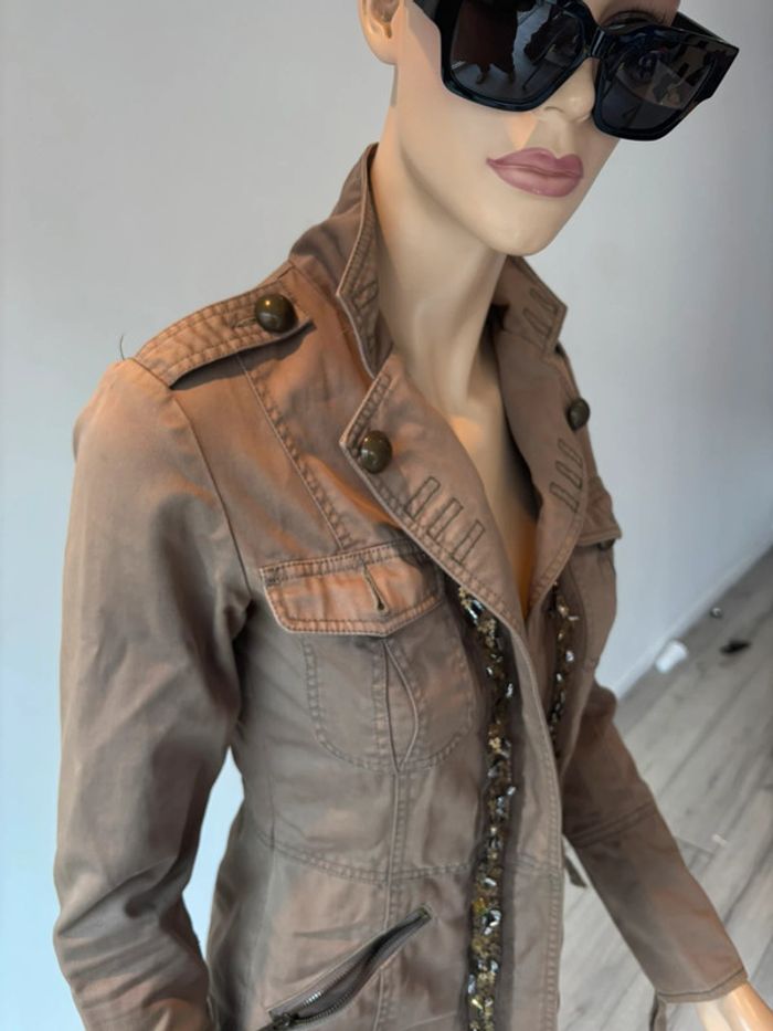 Veste en jeans Morgan de toi beige - photo numéro 5