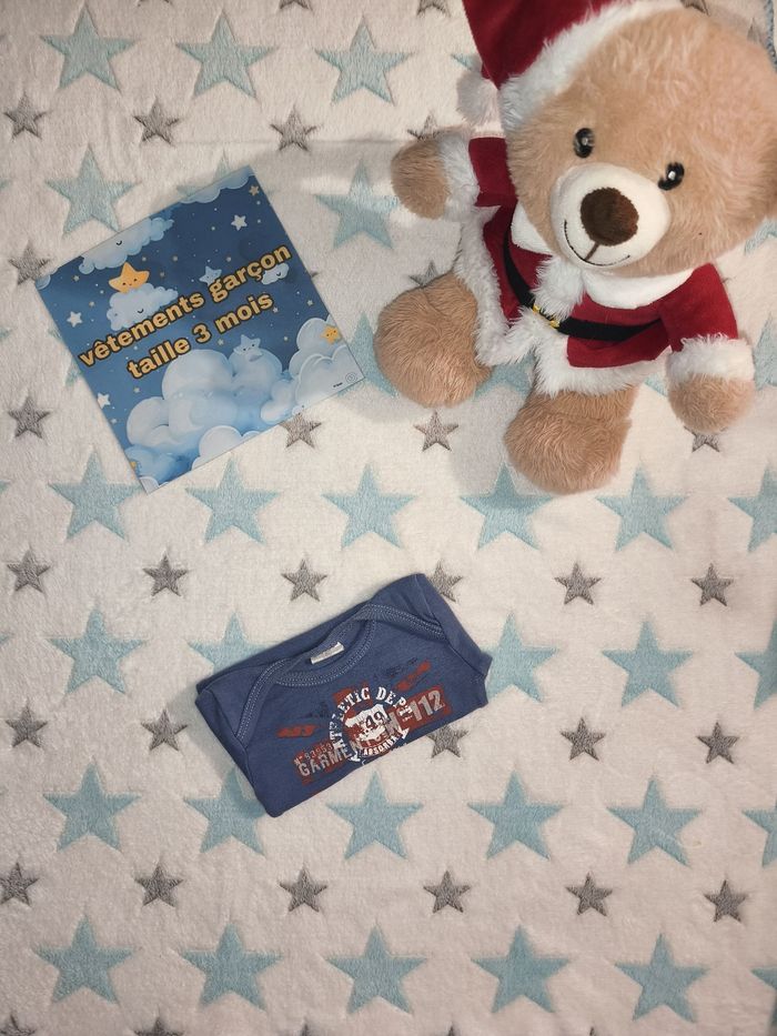 Bodie manches longues Absorba bleu taille 3 mois - photo numéro 5