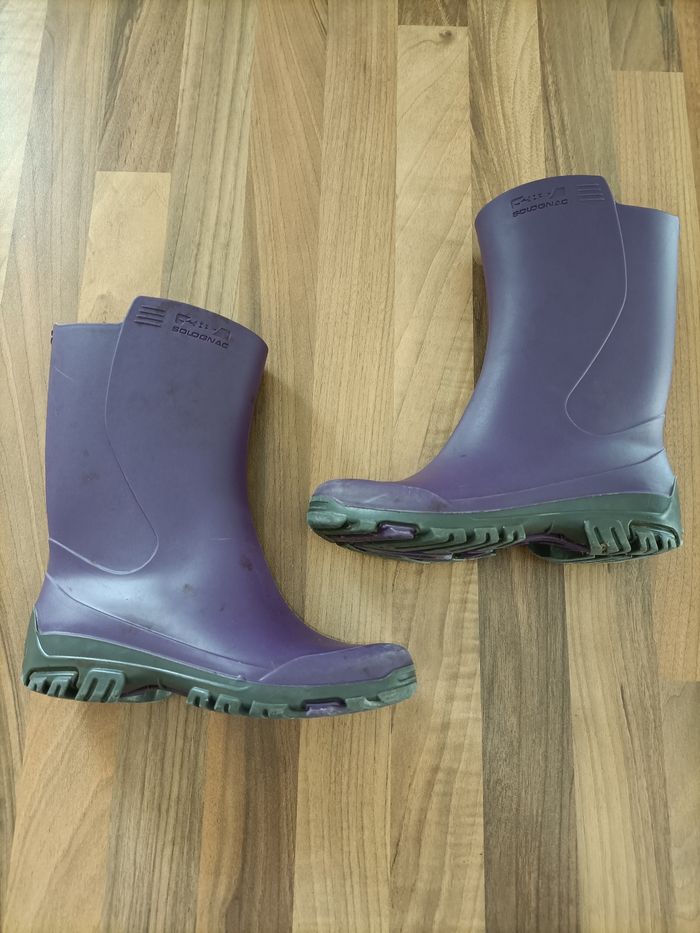 Bottes de pluie violette solognac 26-27 - photo numéro 3
