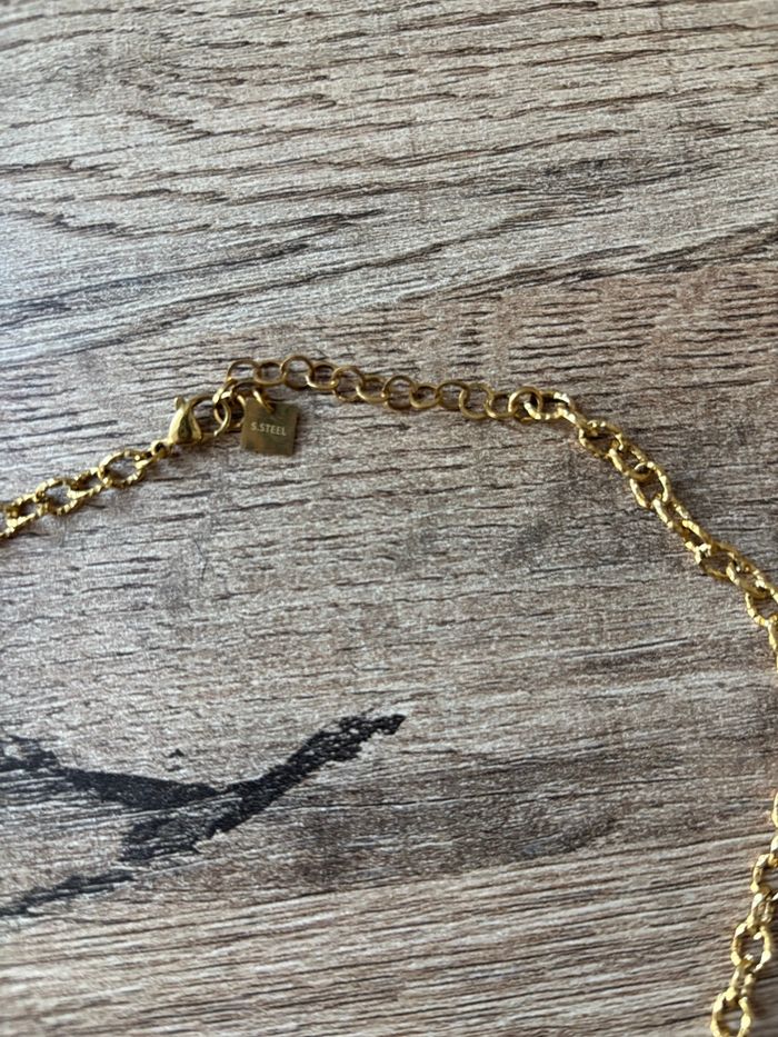 Collier doré acier neuf - photo numéro 5