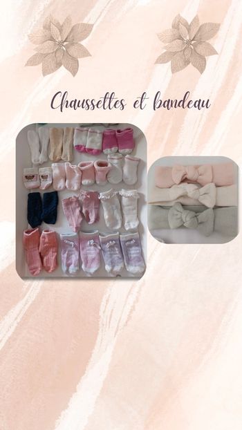 Chaussettes bébé et bandeaux