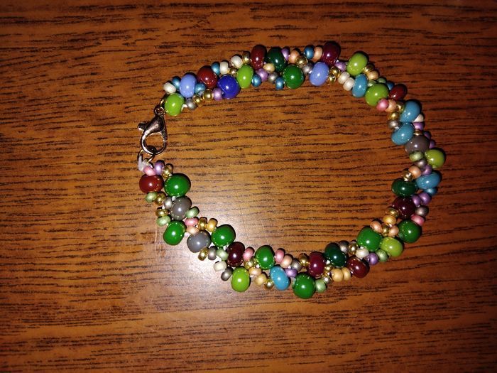 Bracelet en perles de rocaille avec fermoir en acier inoxydable - photo numéro 1