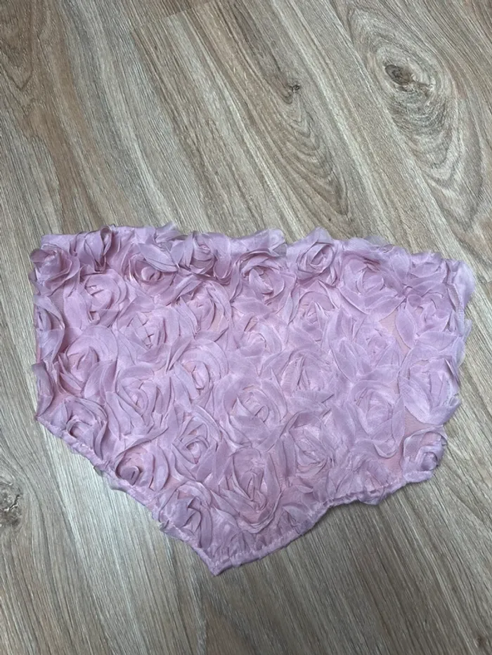 crop top rose à fleurs - photo numéro 2