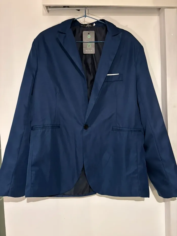 Costume bleu marine 2 pièces de marque Zacard taille XL neuf - photo numéro 5