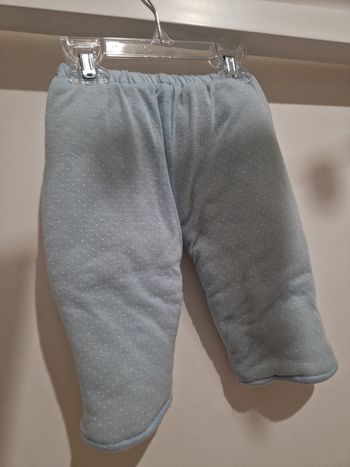 Pantalon rembouré à petit pois bleu blanc Très bon état