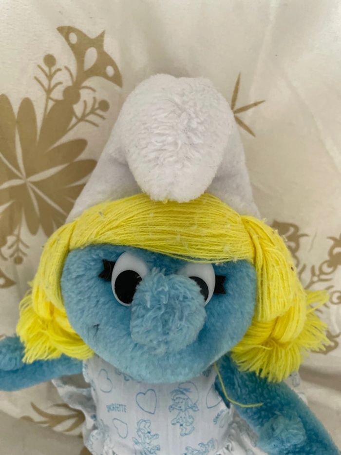 Peluche Schtroumpfette vintage 1983 - photo numéro 2