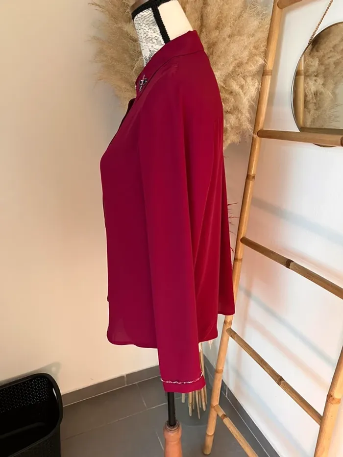 Chemise fluide bordeaux - photo numéro 5
