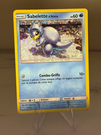 Sabelette 12/40  carte Pokémon McDo 2019 holo 