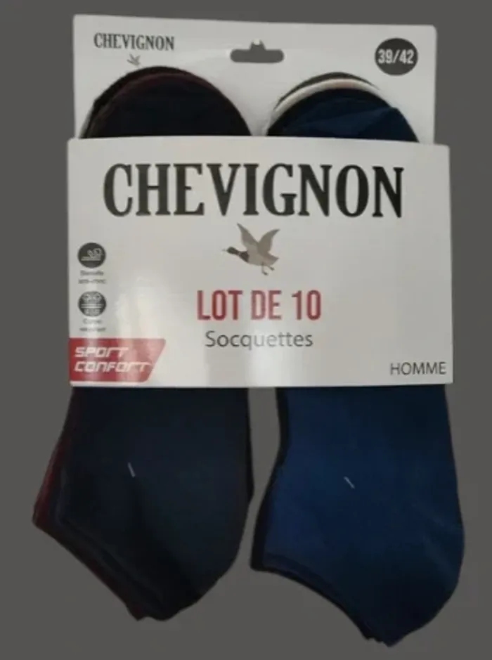 Lot de 10 paires de chaussettes invisibles Chevignon