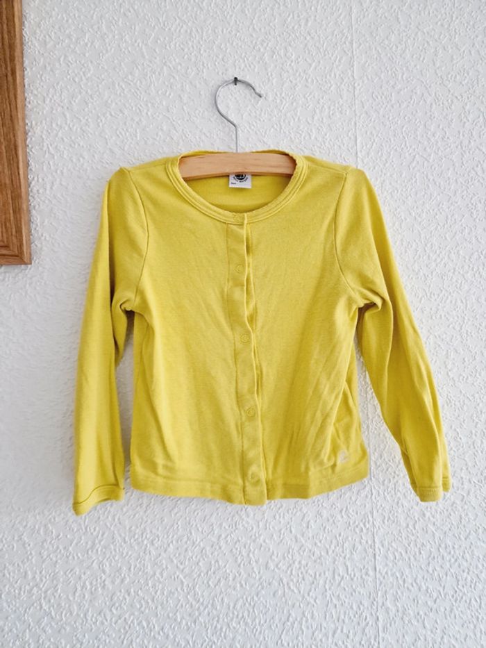 Petit Bateau - Ensemble gilet / cardigan longues manches + pantalon fleuri (3 ans) - photo numéro 3