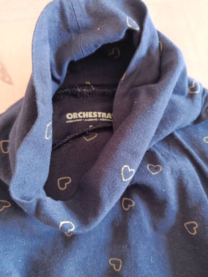 Sous pull bleu coeur - photo numéro 3