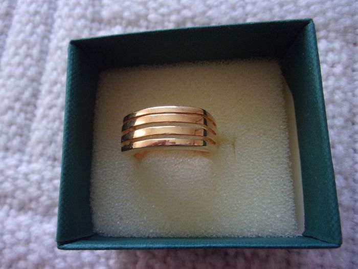 Bague plaqué or taille 56
