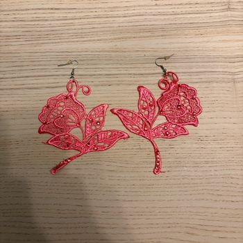 Boucles d’oreilles • rose 🌿