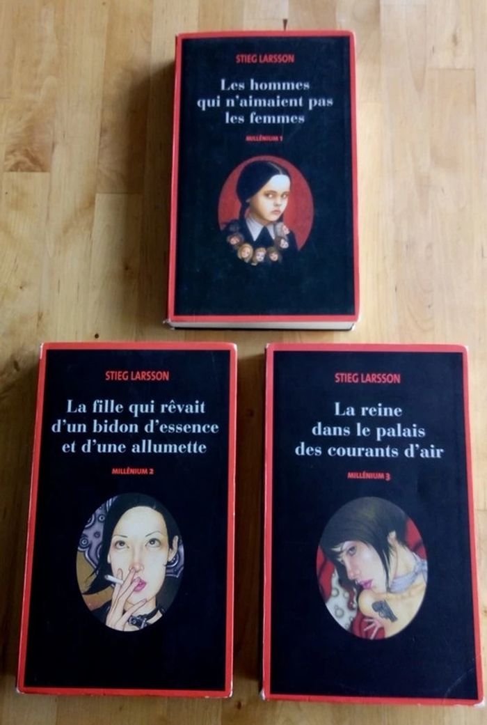 3 livres trilogie Millénium