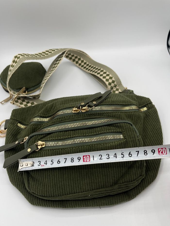 Sac banane bandoulière velours - photo numéro 7