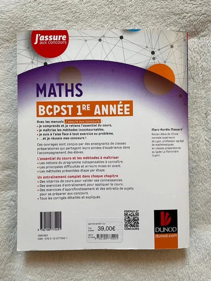 Livre manuel scolaire maths BCPST première année DUNOD - photo numéro 11
