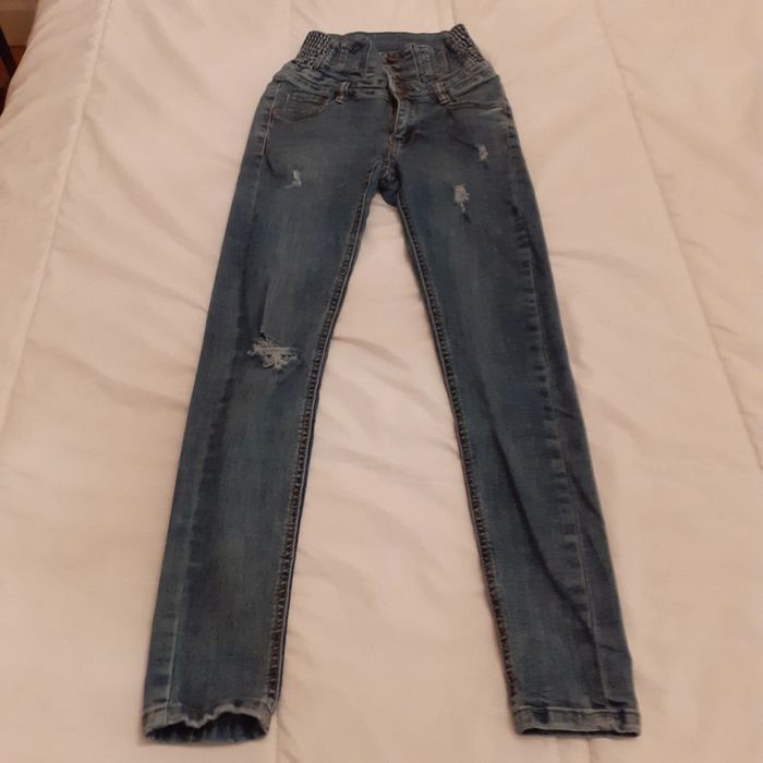 Jeans bleu  taille montante