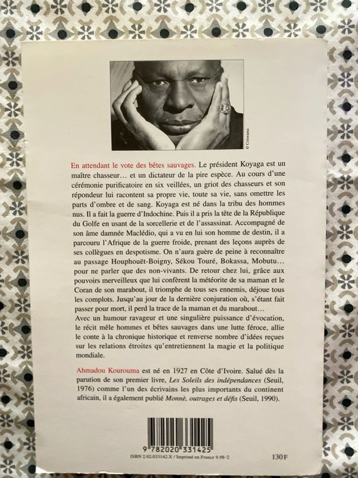 En attendant, le vote des bêtes sauvages d’Ahmadou Kourouma - photo numéro 2