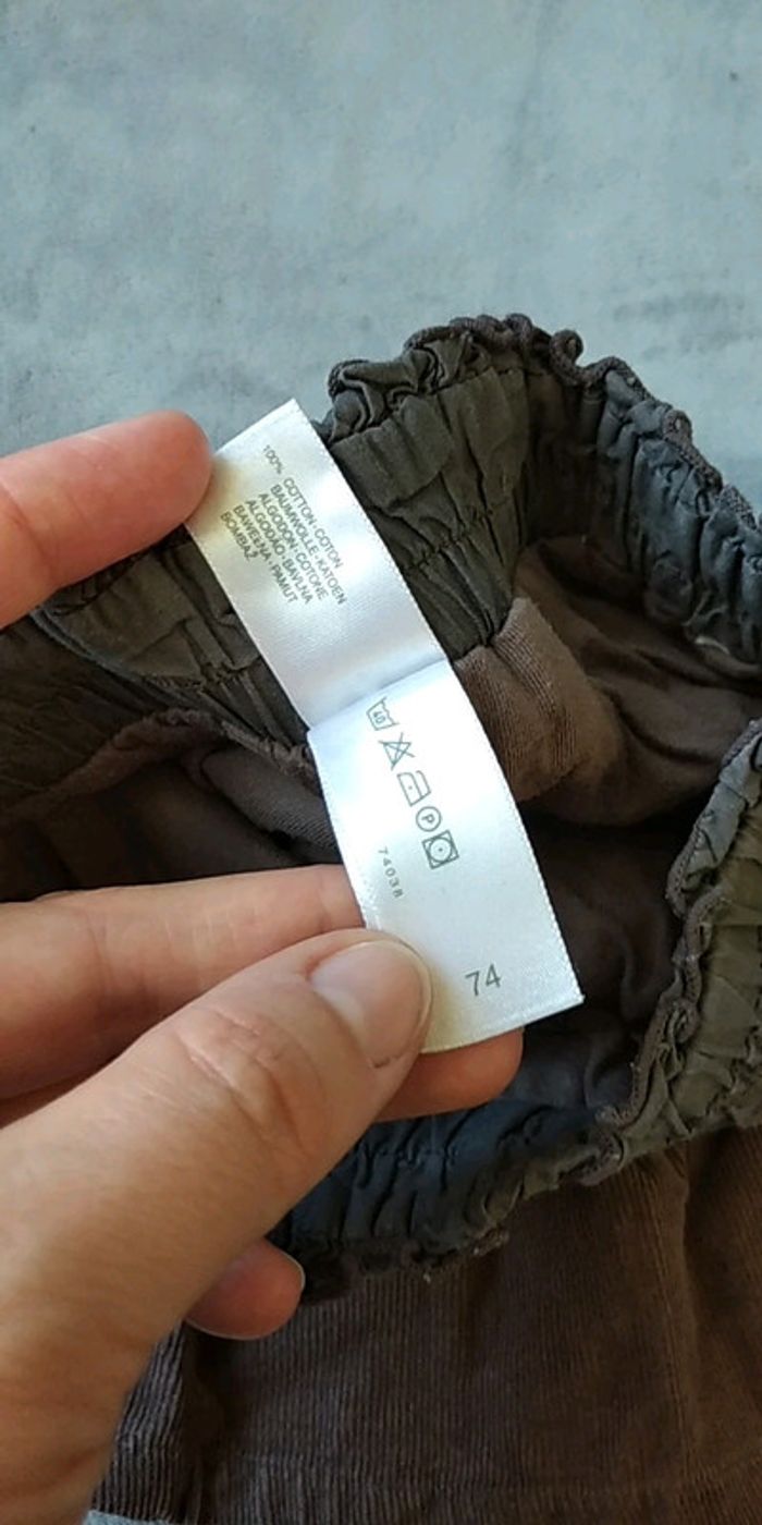 Jupe velours marron Fille 12 mois Minnie Disney C&A 100% coton - photo numéro 7