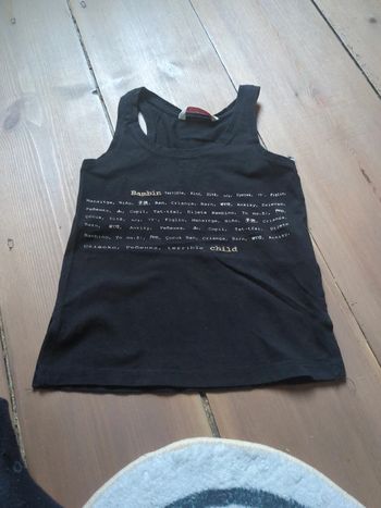 Débardeur camaïeu enfant 5-6 ans bambin texte langues traduction