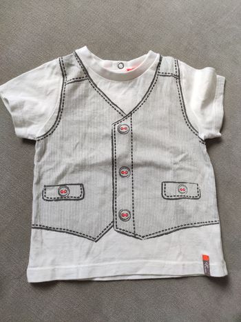 Tee shirt blanc terre de marins 6 mois