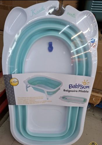 Baignoire Vert Menthe  compacte 35L - BABYSUN