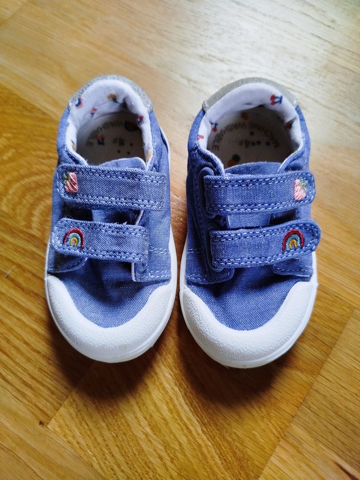 Basket basses blue denim