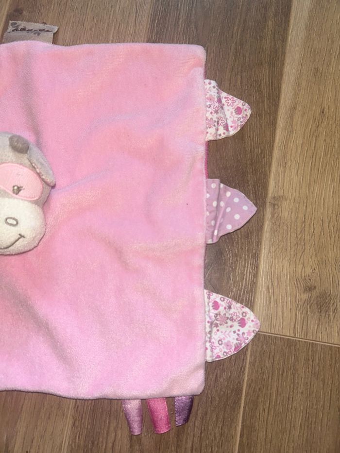 Doudou vache girafe rose fleurs nattou - photo numéro 3