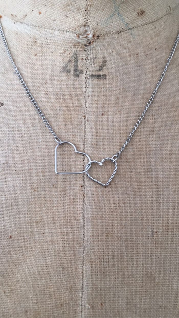 Collier deux cœurs - photo numéro 2