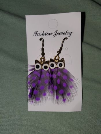 Boucles d'oreilles forme hibou