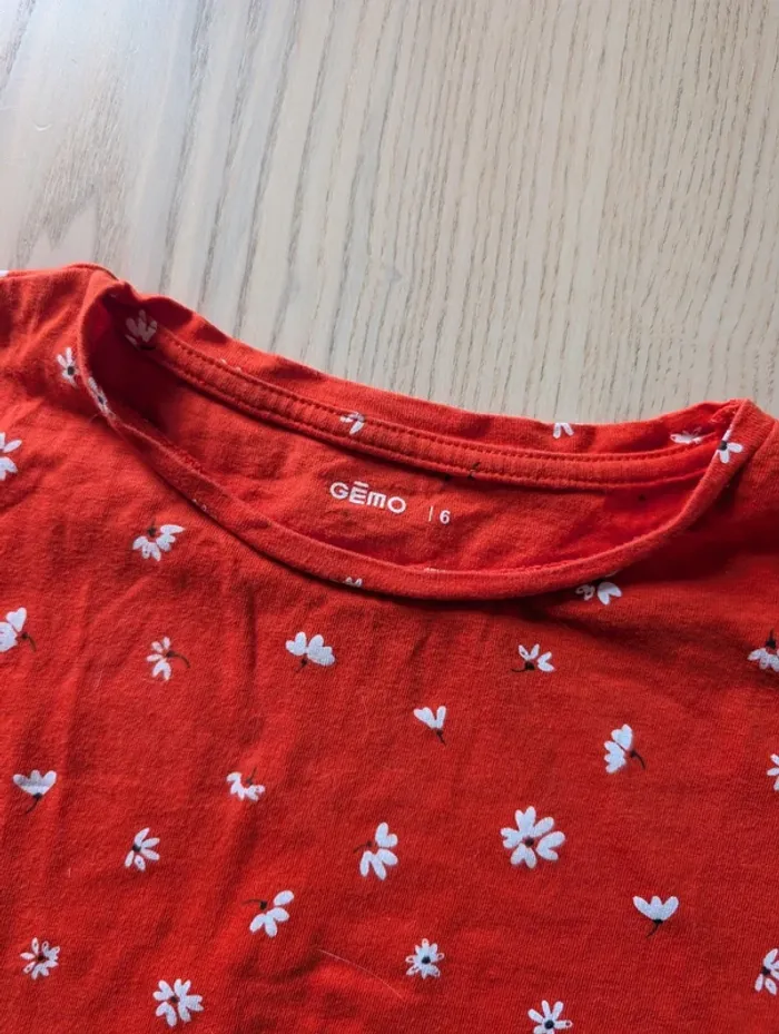 T-shirt manches courtes fleurs Gémo - photo numéro 2