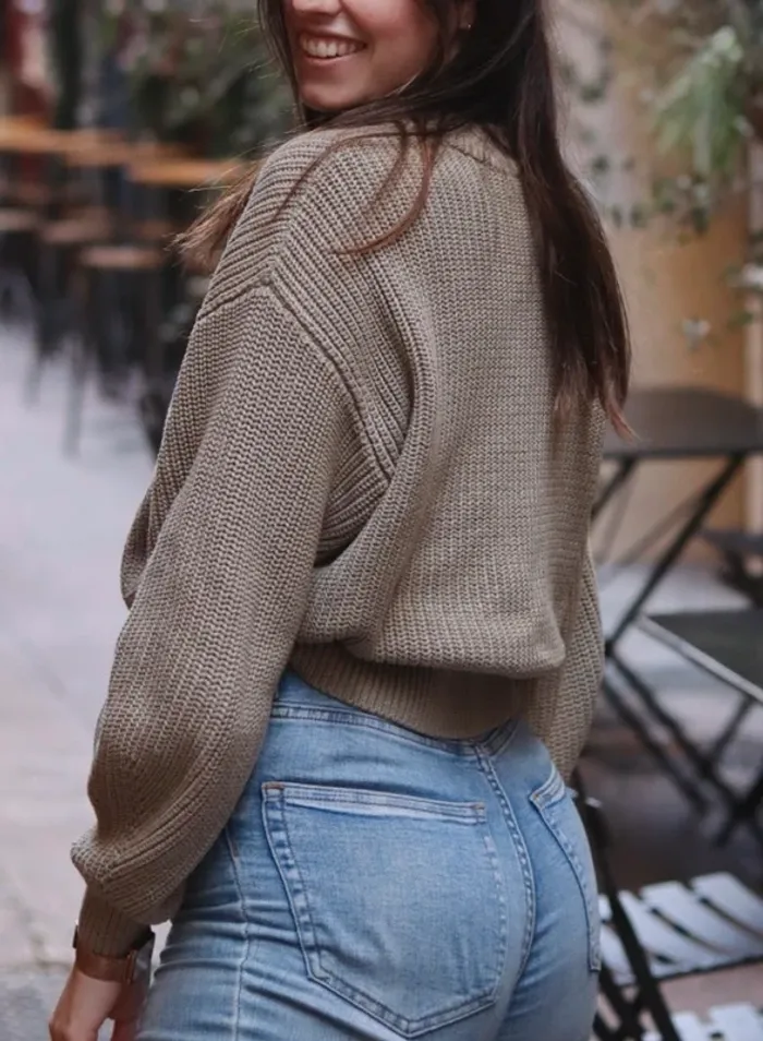 Pull H&M beige foncé XS