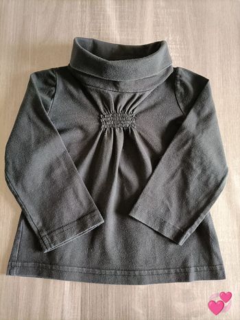 T Shirt manches longues col roulé Lisa Rose 2 ans