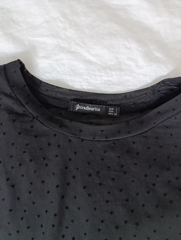 T shirt tulle manches longues - photo numéro 3
