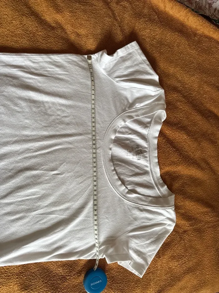 Croc tee shirt blanc Hollister L - photo numéro 4