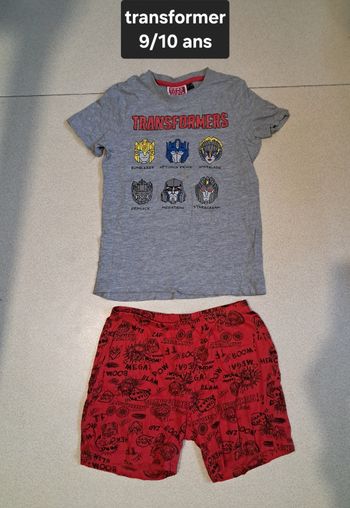Pyjama été transformers 9/10 ans 