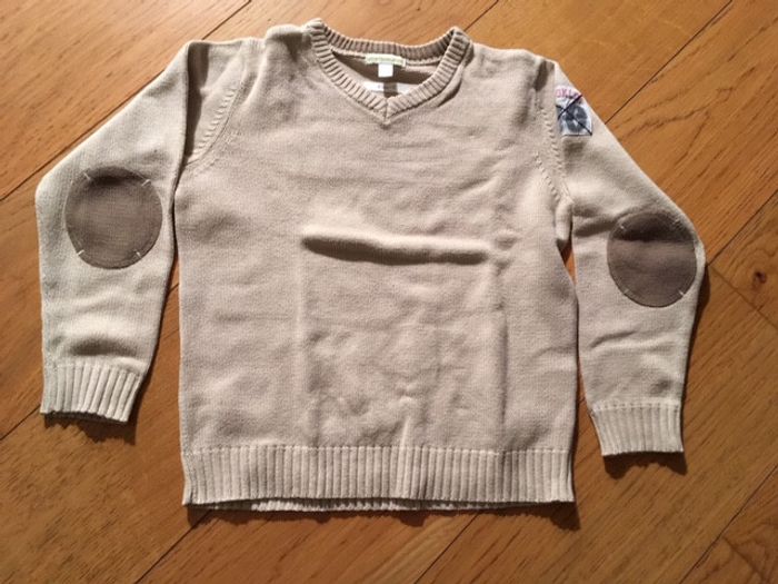 Pull beige hiver garçon Vertbaudet 8 ans