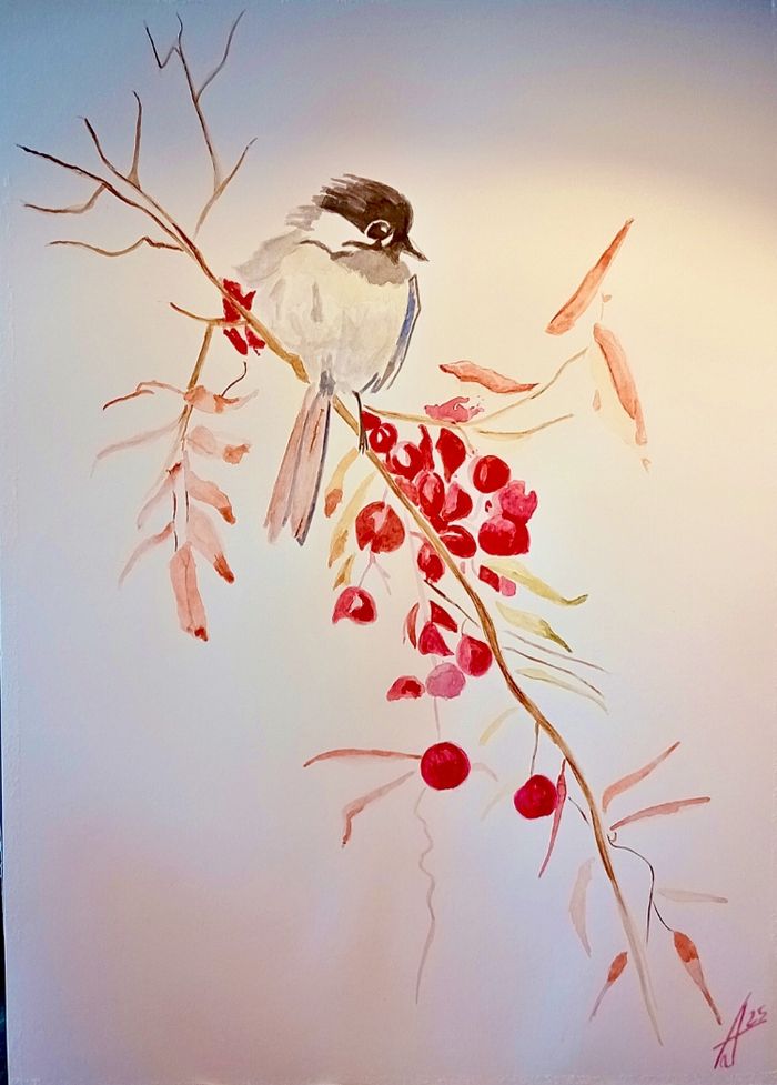 Oiseau 🐦 à l'aquarelle - photo numéro 2