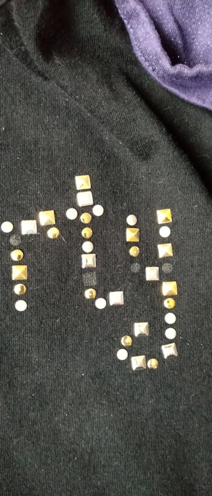 Tee-shirt boléro 2 en 1 de fête noir violet fille 7 ans zeeman - photo numéro 16