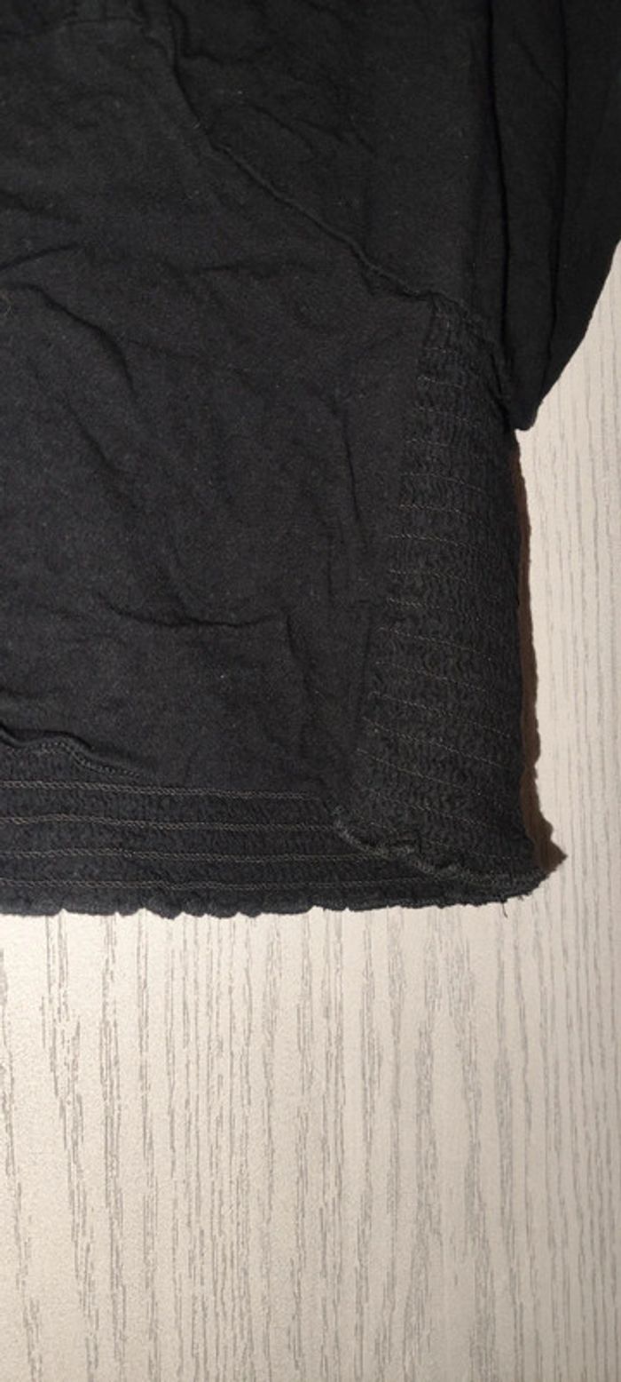 crop top manches courtes noire - photo numéro 3