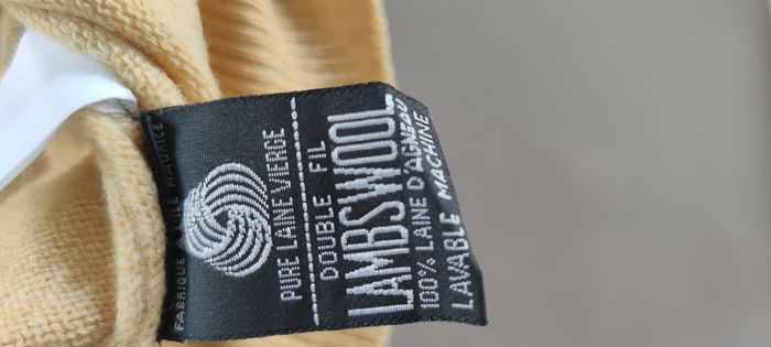 Pull homme La Redoute XL – 100 % laine – Jaune moutarde – Très bon état - photo numéro 7