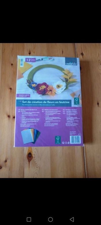 Set de création de fleurs en feutrine Crelando