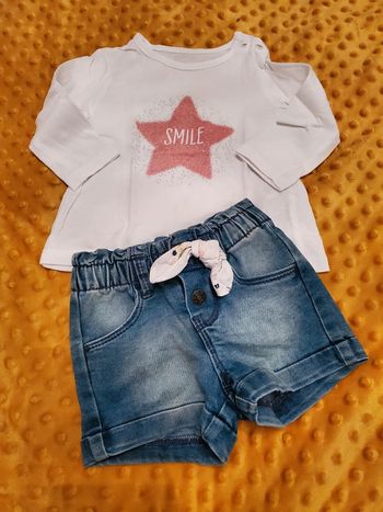 Ensemble short et t-shirt taille 6 mois