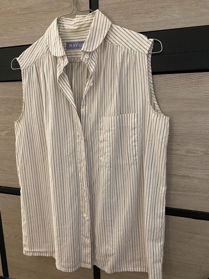 Chemise vintage marque Rayure Taille M - photo numéro 3