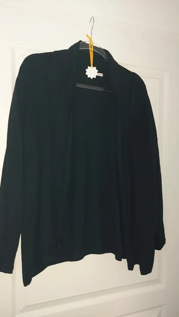 Gilet long noir Camaïeu