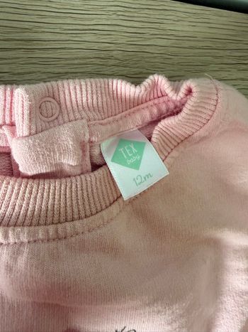 Pull rose 12 mois - 80cm 