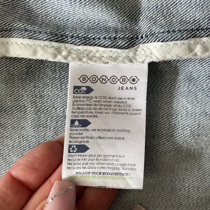 Très belle veste en jean bleu clair Bonobo pour femme, taille XL - photo numéro 4