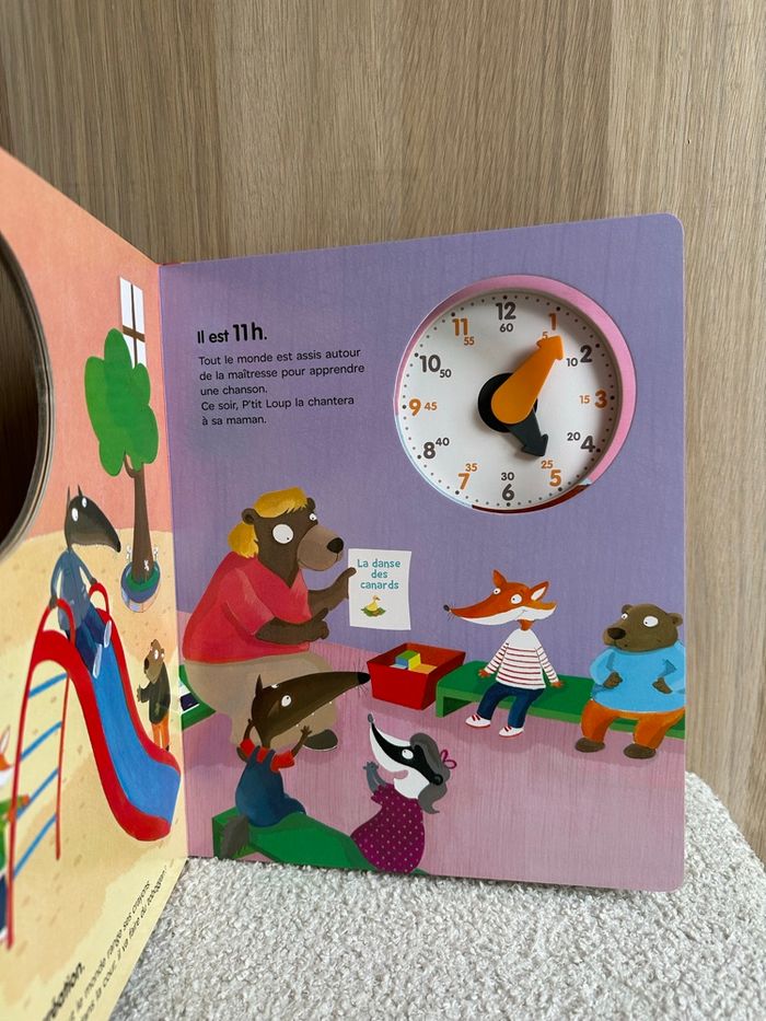 Livre apprends à lire l’heure avec p’tit loup - photo numéro 4