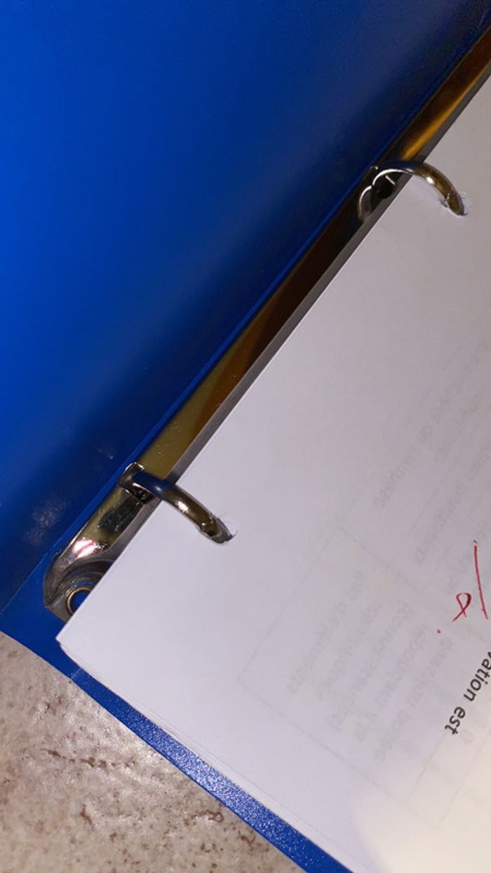 classeur bleu - photo numéro 2